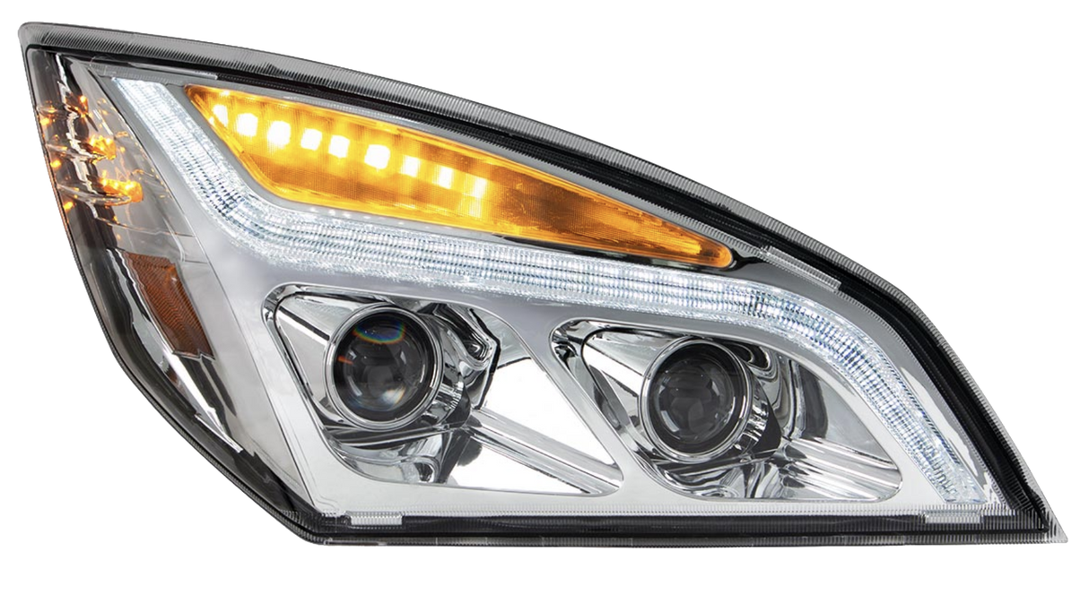 Freightliner Cascadia (2018-2024) - LED Projection Headlight With Position Light & LED Turn Signal