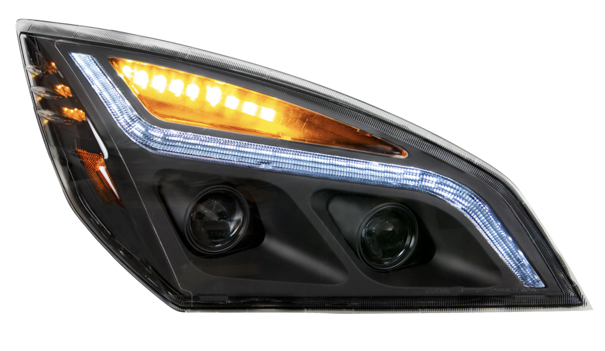 Freightliner Cascadia (2018-2024) - LED Projection Headlight With Position Light & LED Turn Signal