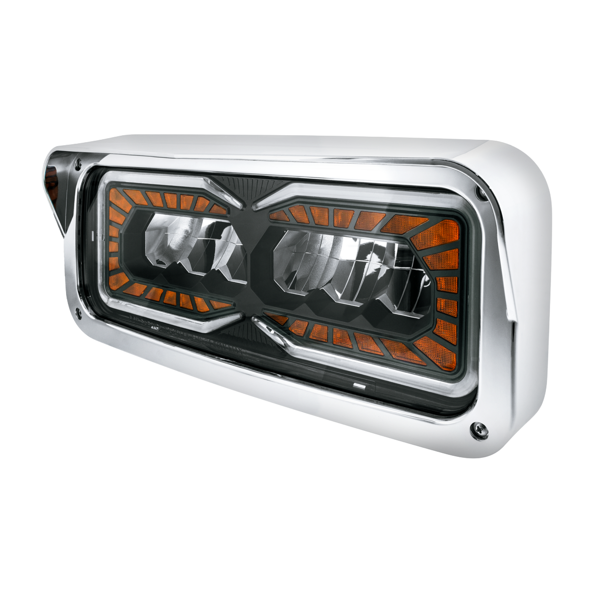 4 x 6 Inch High Power 9 LED Headlight With LED Turn Signal & Position Light-Passenger