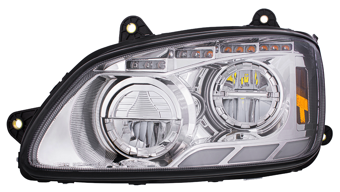 Kenworth T660 (2008-2017) - Full LED Headlight With Sequential Turn Signal & Position Light Bars