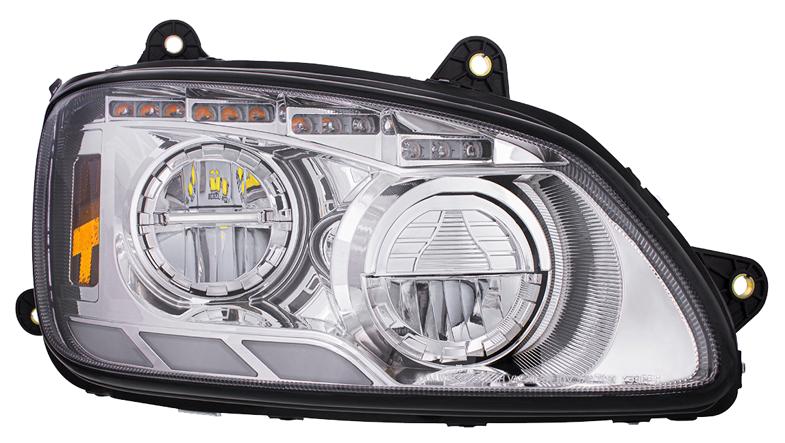 Kenworth T660 (2008-2017) - Full LED Headlight With Sequential Turn Signal & Position Light Bars
