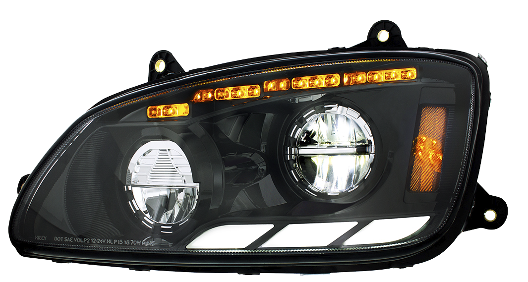 Kenworth T660 (2008-2017) - Full LED Headlight With Sequential Turn Signal & Position Light Bars