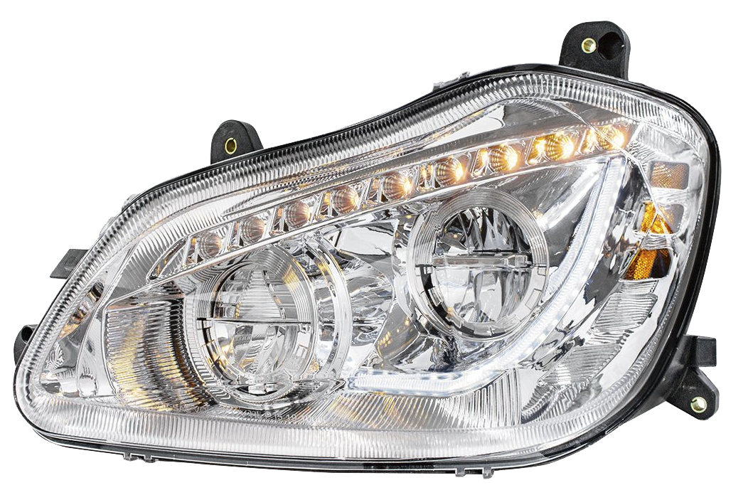 Kenworth T680 (2013-2021) - High Power 45 LED Headlight With Sequential Turn Signal