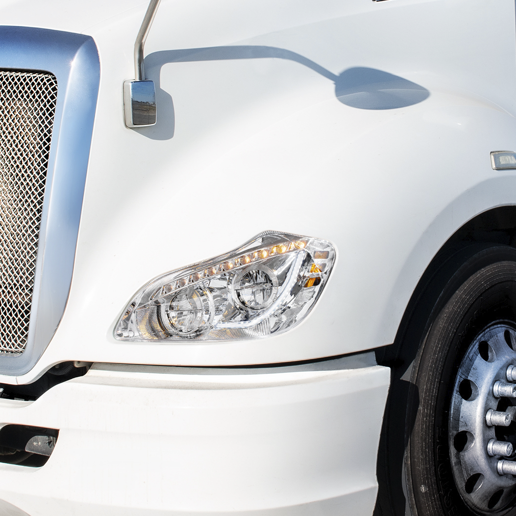 Kenworth T680 (2013-2021) - High Power 45 LED Headlight With Sequential Turn Signal