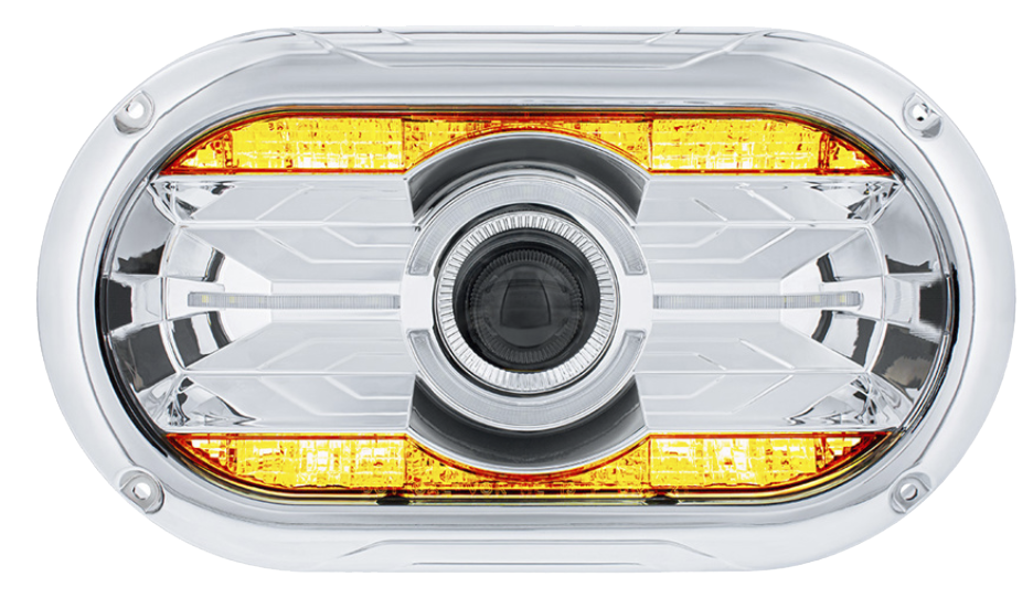 13-7/8 x 7-3/4 Inch LED Projector One-Piece Style Headlight For Dual 5-3/4" Headlight Housing