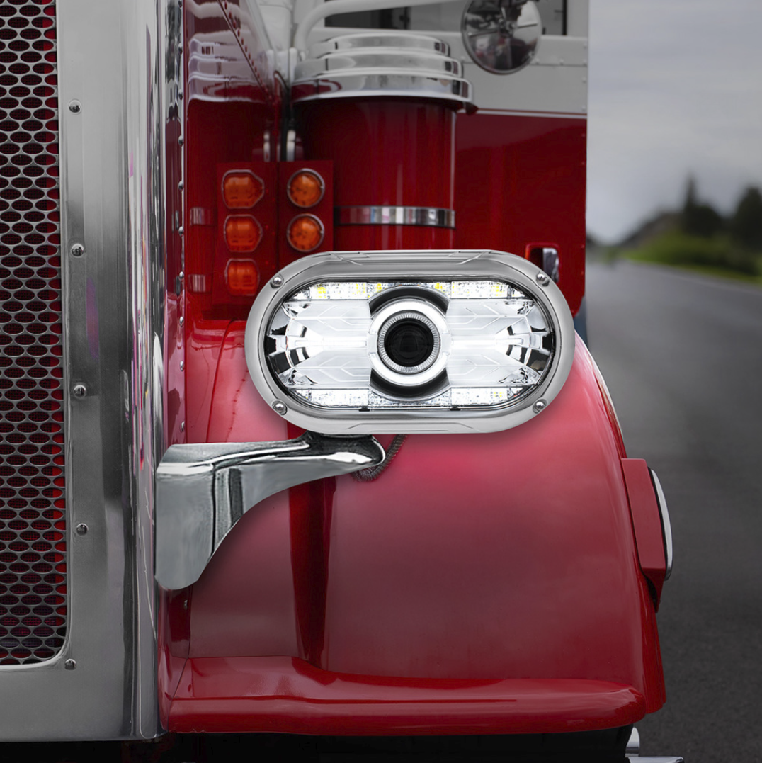 13-7/8 x 7-3/4 Inch LED Projector One-Piece Style Headlight For Dual 5-3/4" Headlight Housing