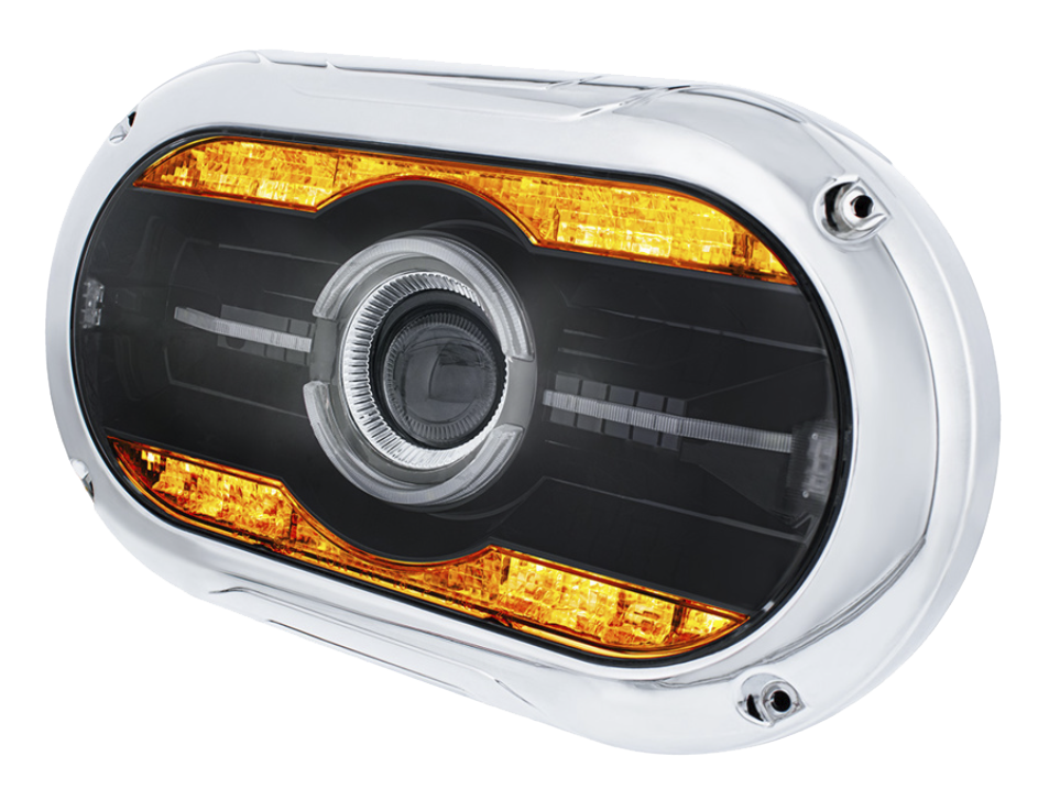 13-7/8 x 7-3/4 Inch LED Projector One-Piece Style Headlight For Dual 5-3/4" Headlight Housing