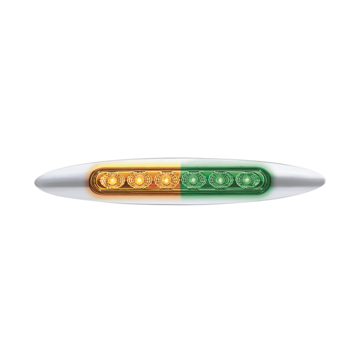 6" Dual Function Double Fury 6 LED Marker Light With Chrome Bezel