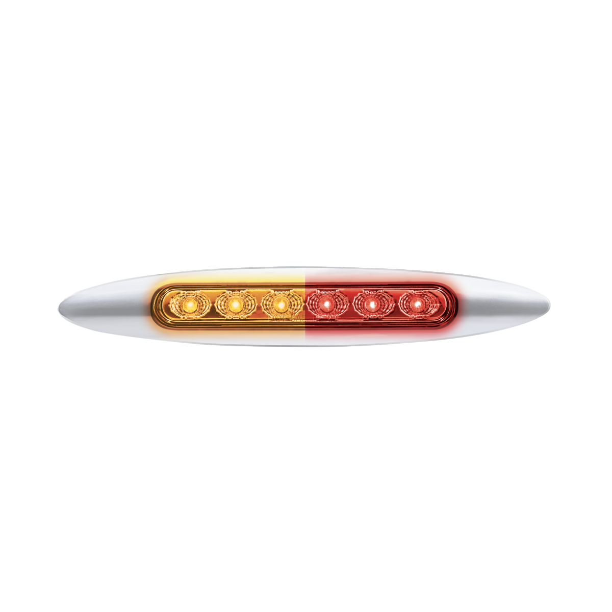 6" Dual Function Double Fury 6 LED Marker Light With Chrome Bezel
