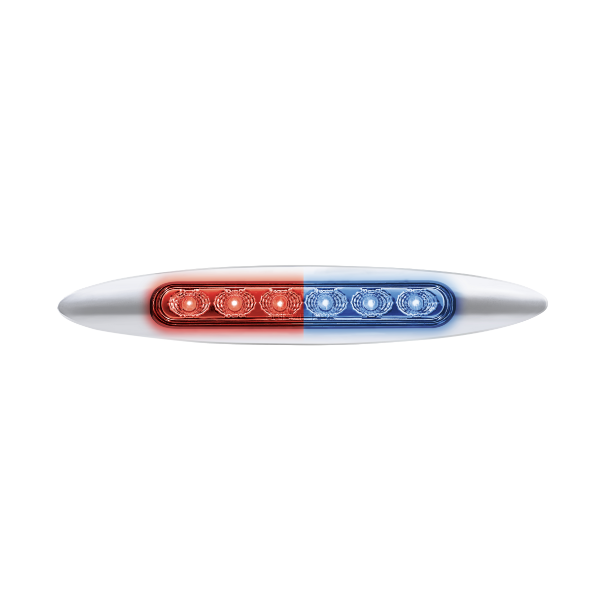 6" Dual Function Double Fury 6 LED Marker Light With Chrome Bezel