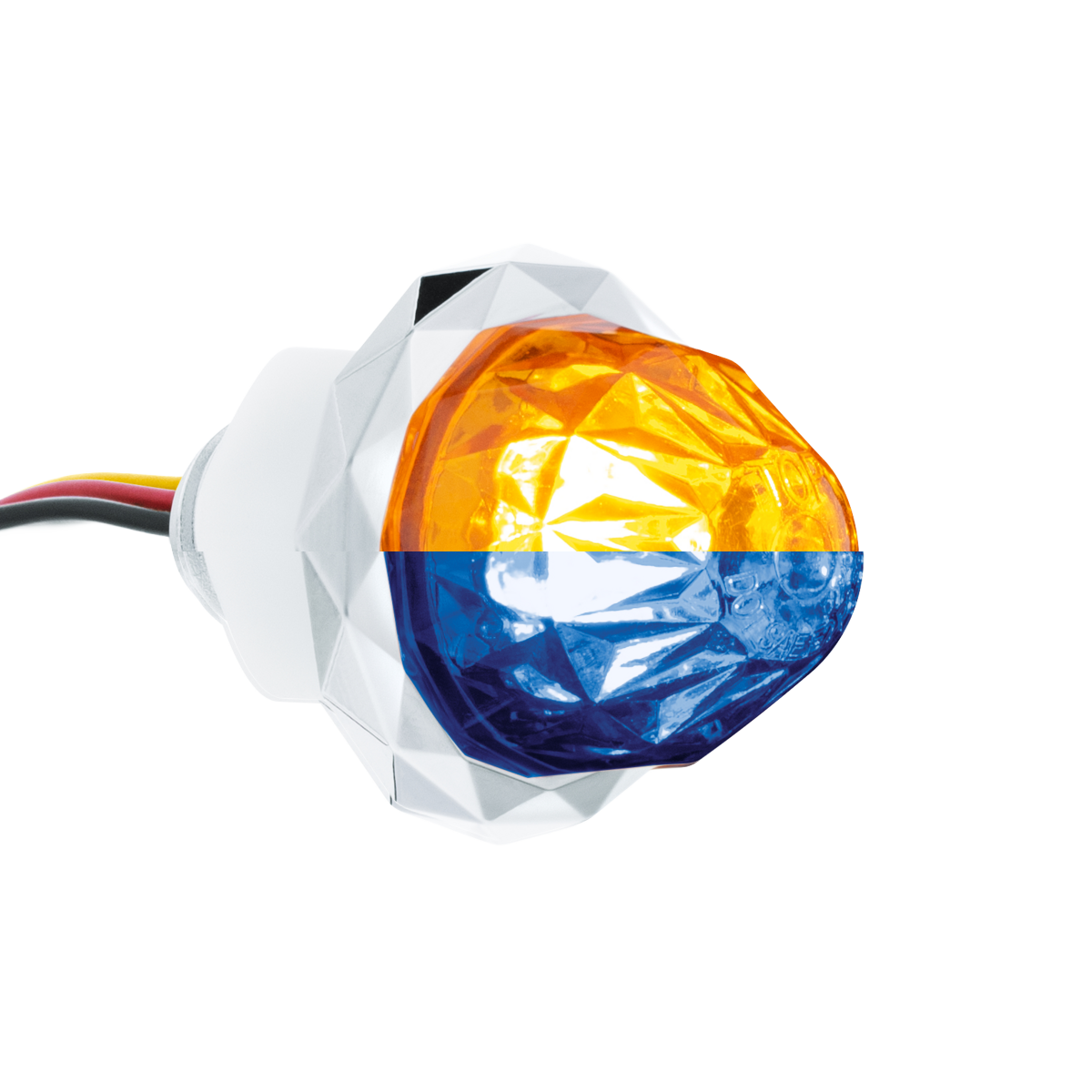 1-1/8 Inch Crystal Watermelon Light Double Fury 4 LED Dual Function