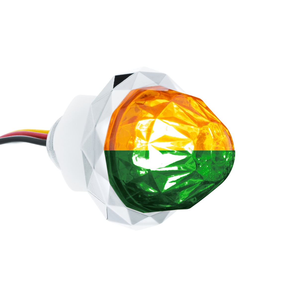 1-1/8 Inch Crystal Watermelon Light Double Fury 4 LED Dual Function