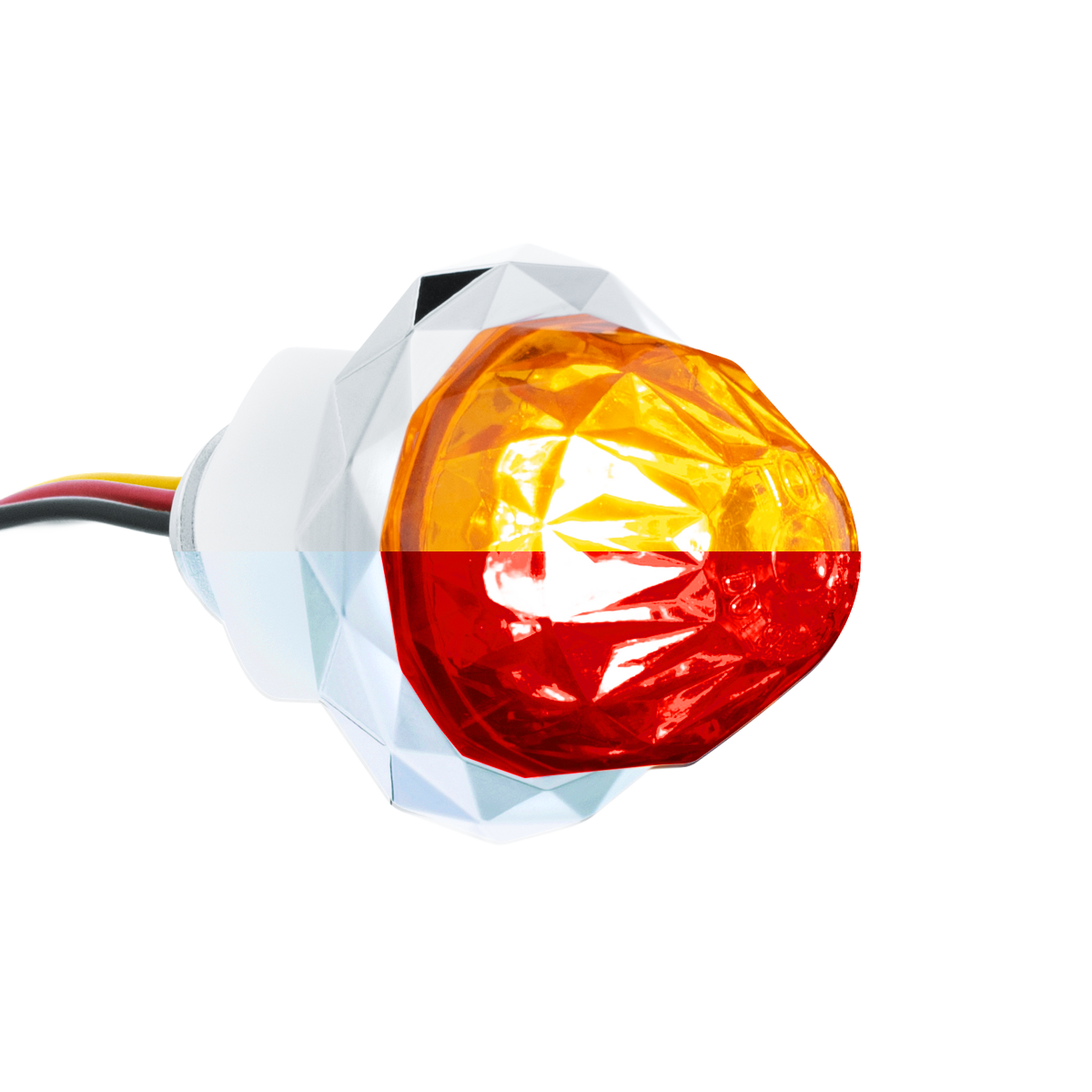 1-1/8 Inch Crystal Watermelon Light Double Fury 4 LED Dual Function