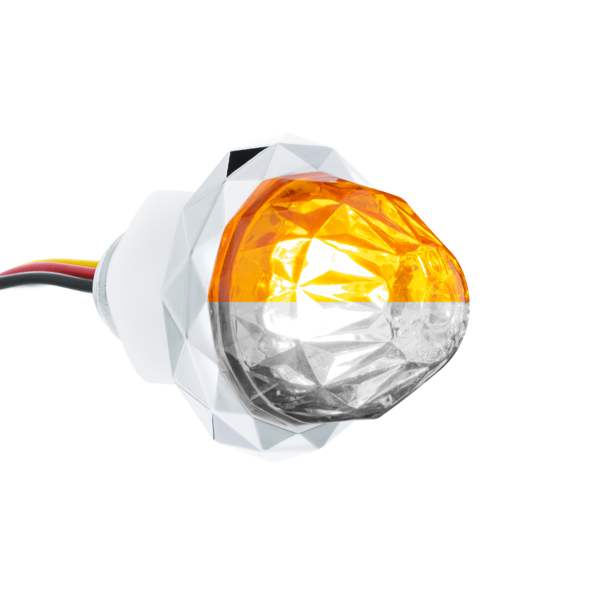 1-1/8 Inch Crystal Watermelon Light Double Fury 4 LED Dual Function