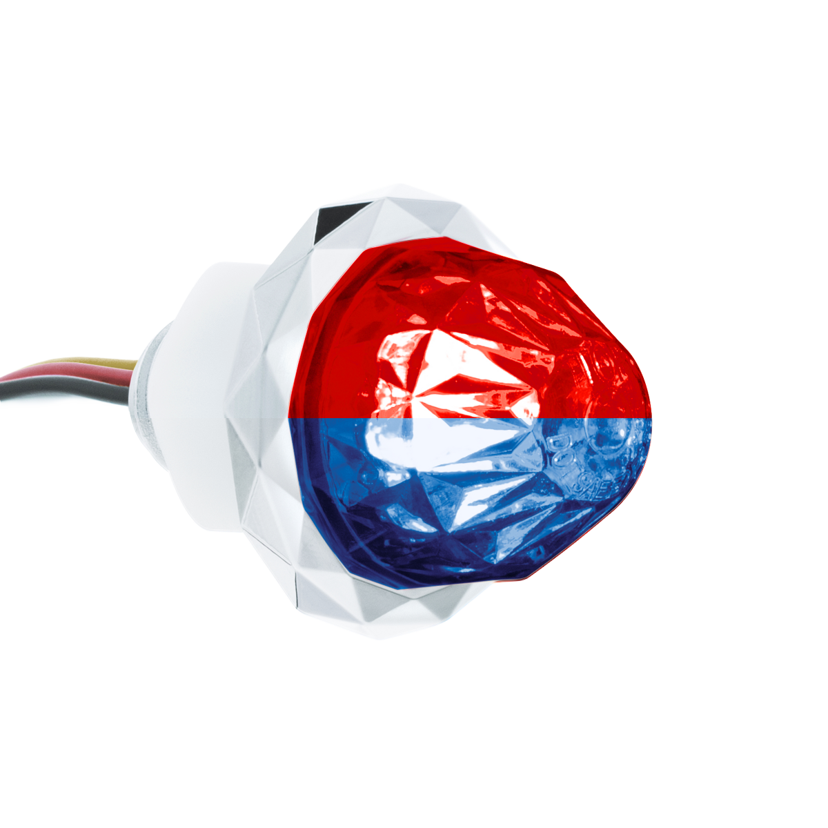 1-1/8 Inch Crystal Watermelon Light Double Fury 4 LED Dual Function