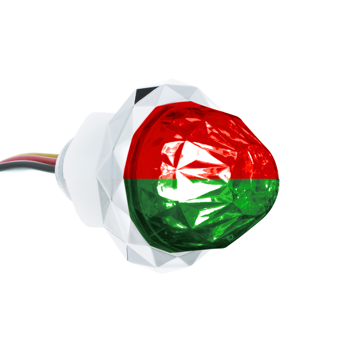 1-1/8 Inch Crystal Watermelon Light Double Fury 4 LED Dual Function