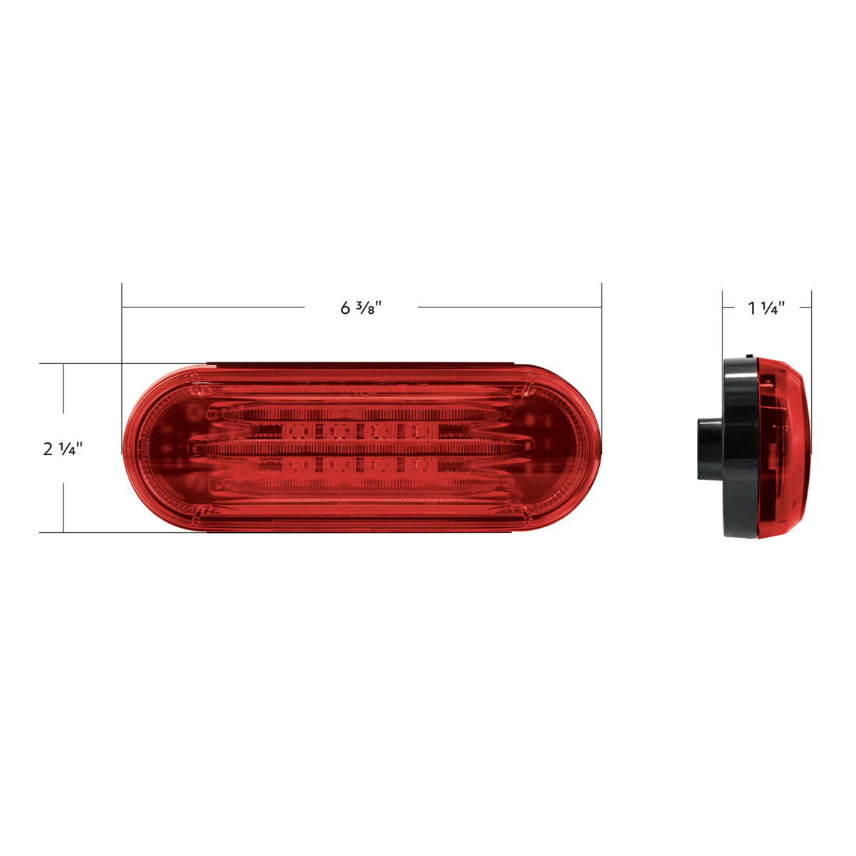 6 Inch Oval STT Light With 32 LEDs Saber Light