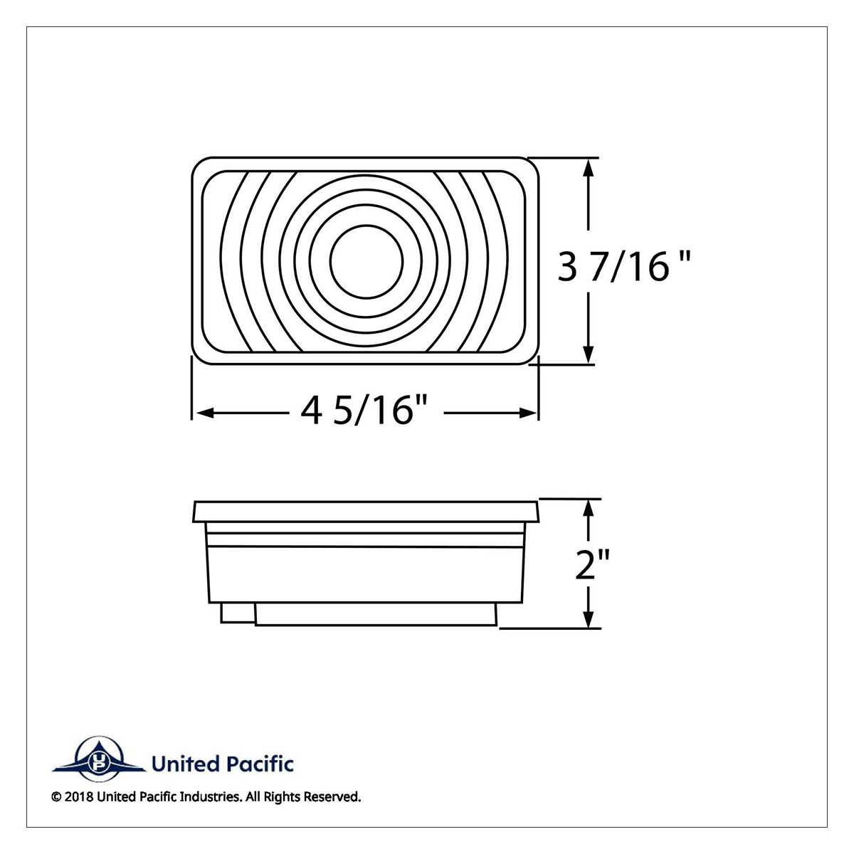 5-5/16" Rectangular Back-Up Light (25-Pack)