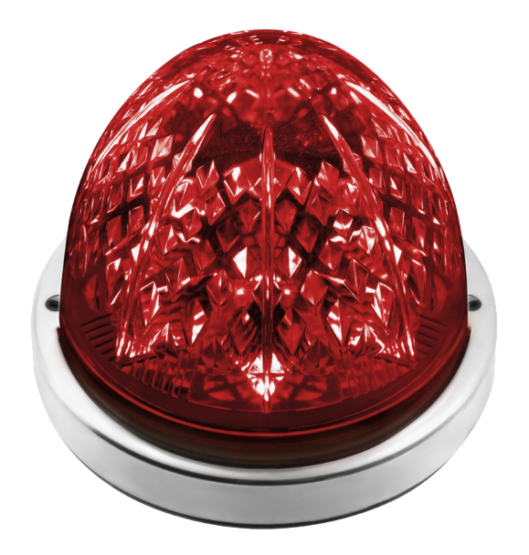 3.5 Inch Watermelon Light With Stainless Steel Bezel - Crystal-Comet 9 LED Dual Function