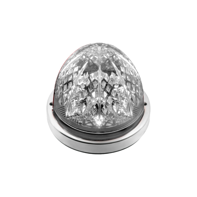 3.5 Inch Watermelon Light With Stainless Steel Bezel - Crystal-Comet 9 LED Dual Function