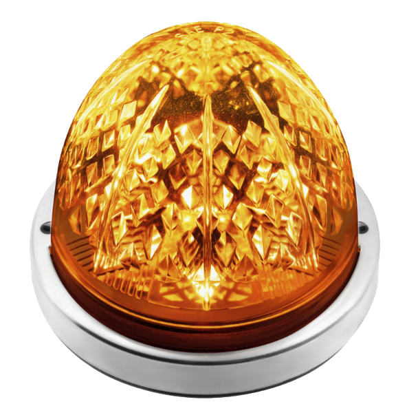 3.5 Inch Watermelon Light With Stainless Steel Bezel - Crystal-Comet 9 LED Dual Function