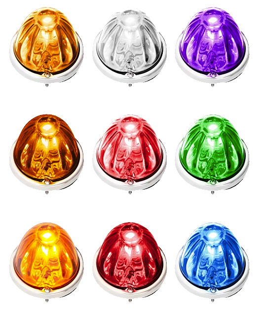 3 Inch Watermelon Light With GLASS LENS, 18 LED Bulb, Flush Mount Kit