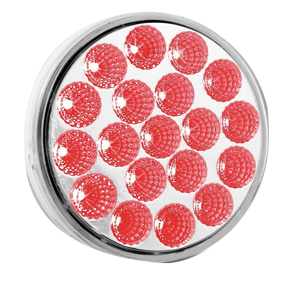 4 Inch Round STT 19 LED Red Lights - HD Truck Source