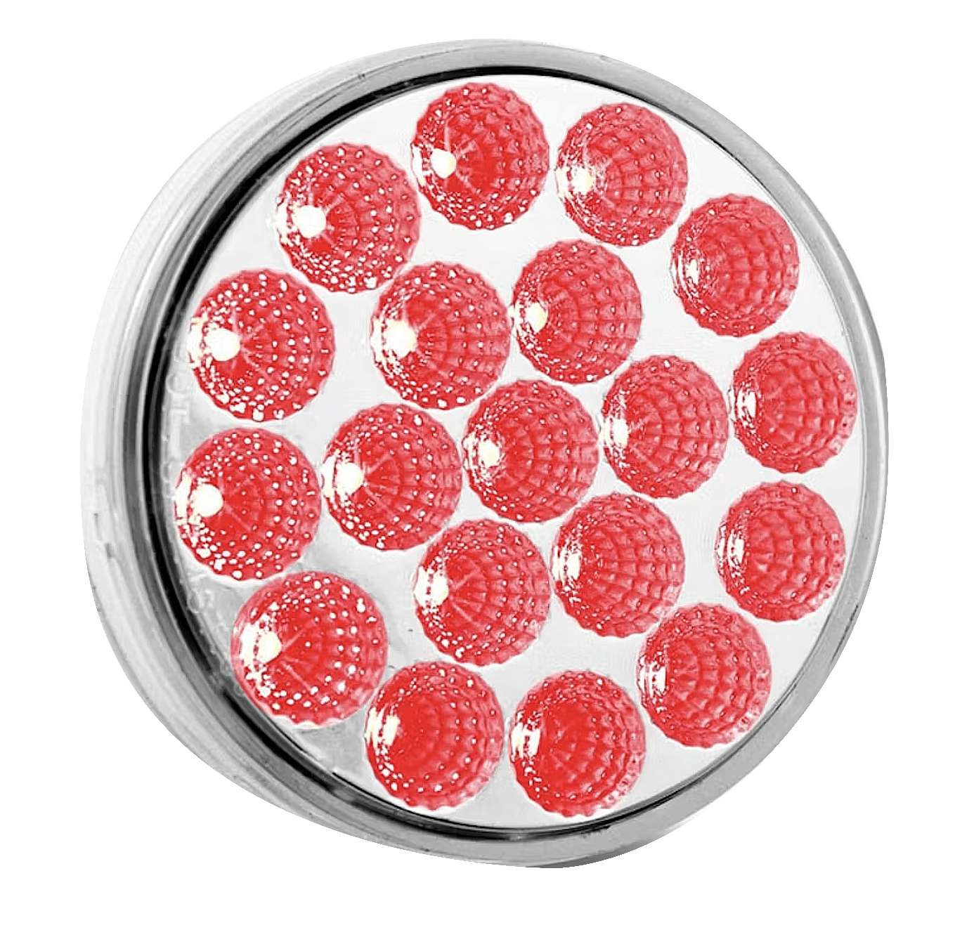4 Inch Round STT 19 LED Red Lights - HD Truck Source