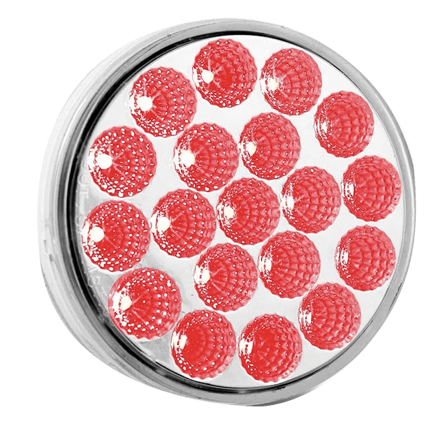 4 Inch Round STT 19 LED Red Lights - HD Truck Source