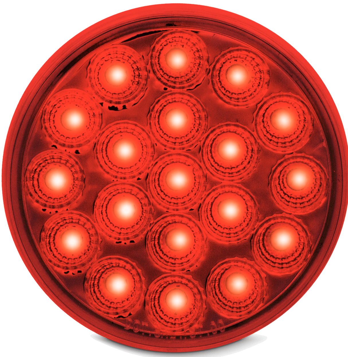 4 Inch Round STT 19 LED Red Lights - HD Truck Source