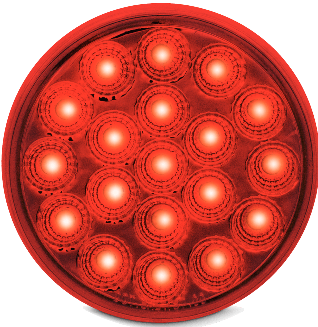 4 Inch Round STT 19 LED Red Lights - HD Truck Source