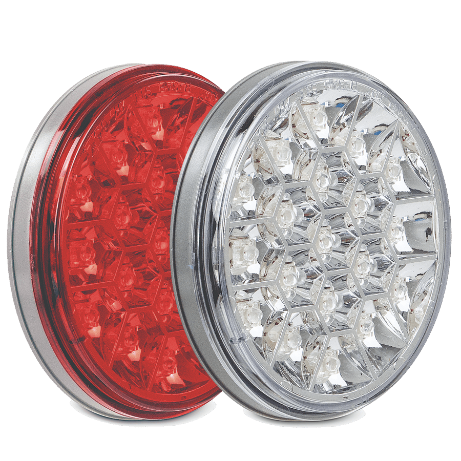 4 Inch Round STT Beehive Style 19 LED Red Lights - HD Truck Source