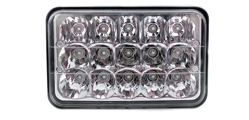 4 x 6 Inches Led Headlight with Chrome Reflectors - HD Truck Source