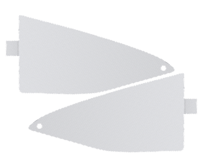 Freightliner Century (2003-2008), Columbia (2004-2014) - Chrome Triangular Mesh Cover (Pair)