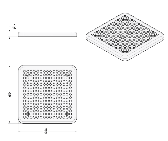 Kenworth - Chrome 5-5/8" Square Speaker Cover - (Pair)