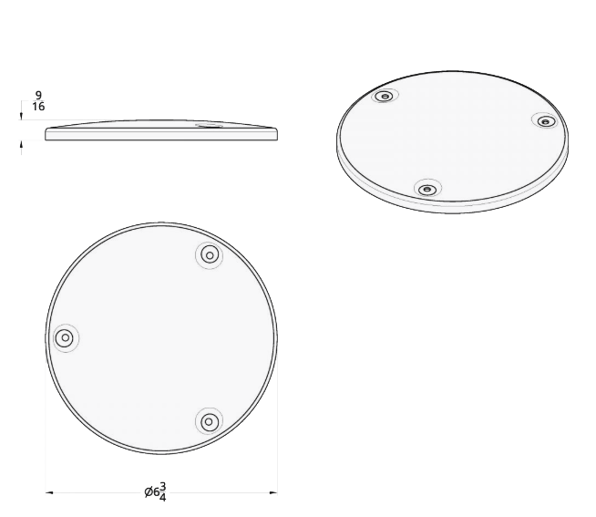 Freightliner & Kenworth - Chrome 6-3/4" Round Speaker Cover (Pair)