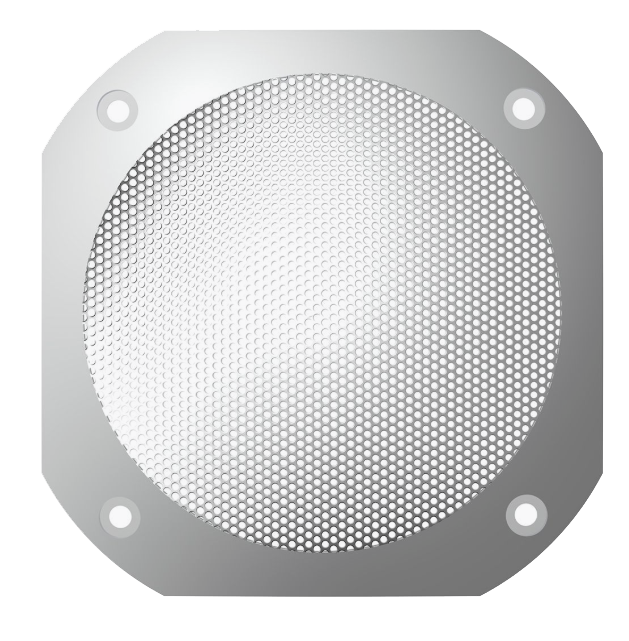 International 9900, 9400/9300/9200 - Chrome 4-1/2" Square Speaker Cover