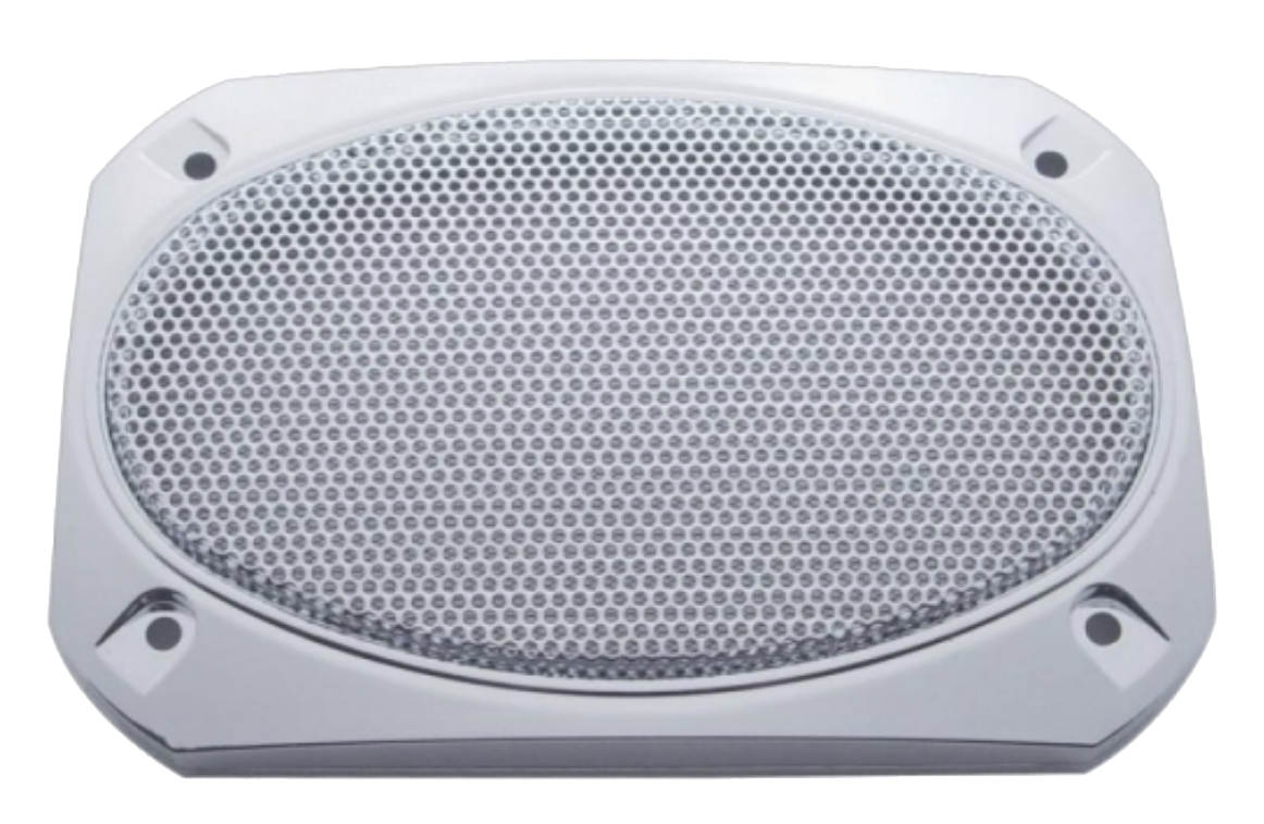 Peterbilt - Chrome 6-3/8" X 4-5/16" Speaker Covers (2-Pack)