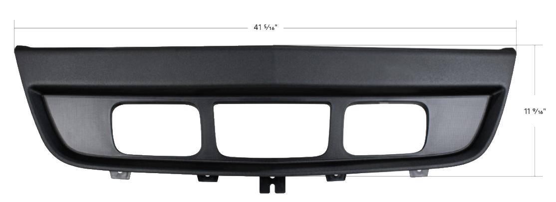 International LT 2018-2025 - Bumper Trim With Fog Light Holes - Black