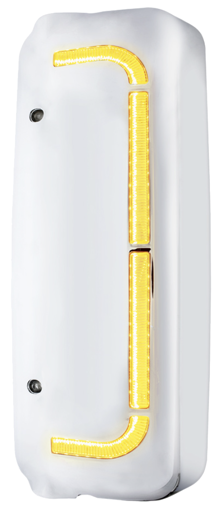 Freightliner Century and Columbia - 48 LED Chrome Mirror Cover With Sequential LED