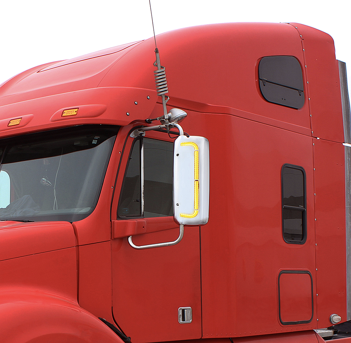 Freightliner Century and Columbia - 48 LED Chrome Mirror Cover With Sequential LED