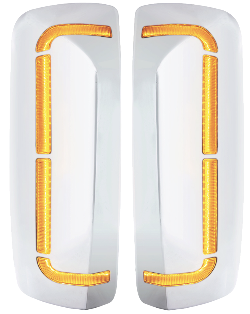 Volvo VNL - 59 LED Chrome Mirror Cover With Sequential LED