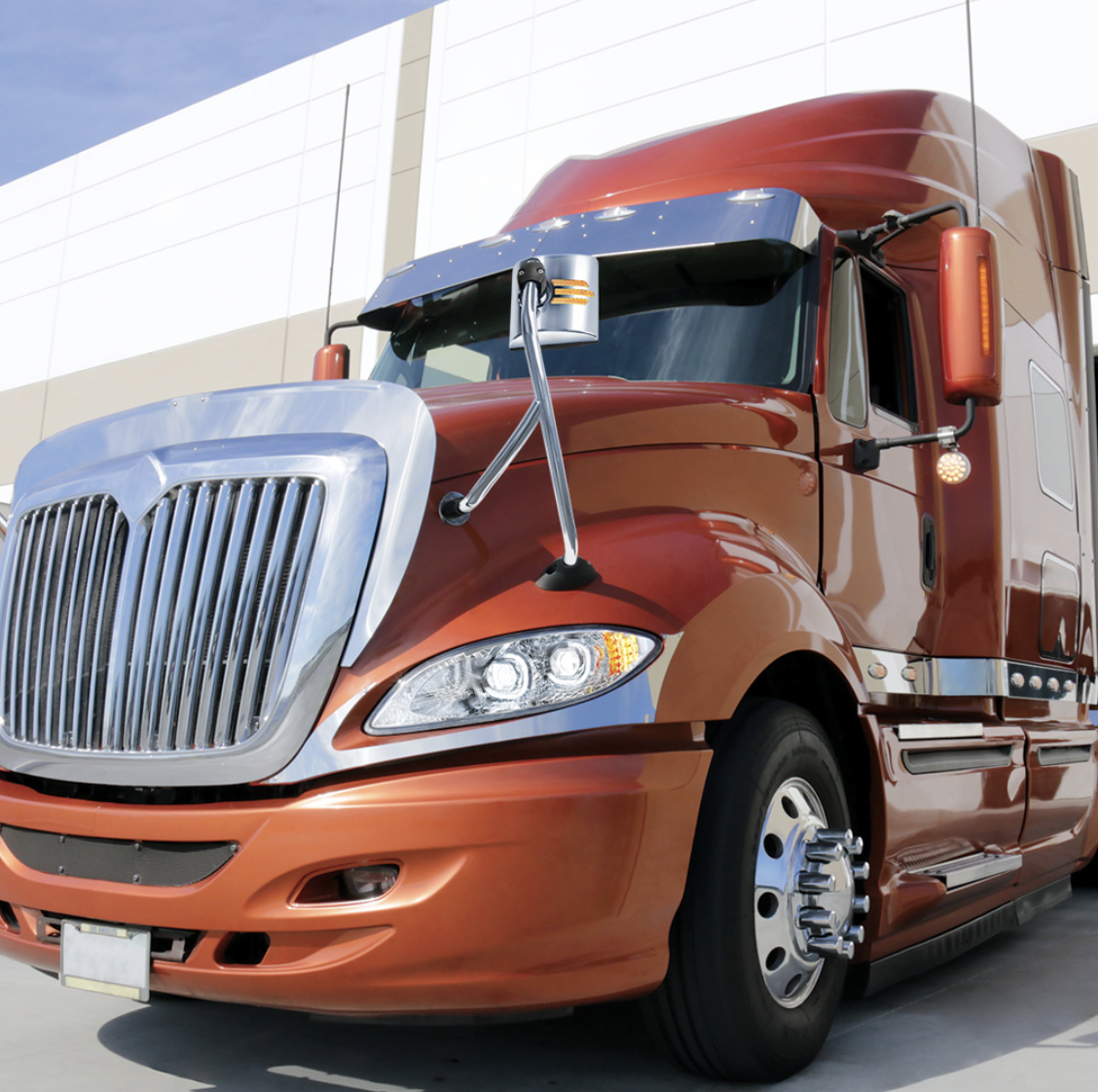 International Prostar - Stainless Steel Hood Mirror Assembly With Sequential LED Turn Signal