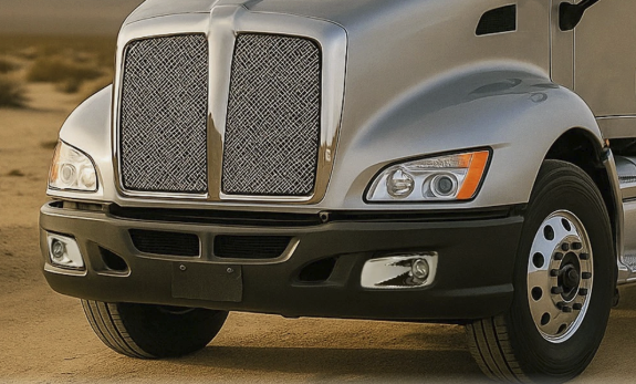 Kenworth T660 - Chrome Fog Light Lamp Bezel Trim Cover