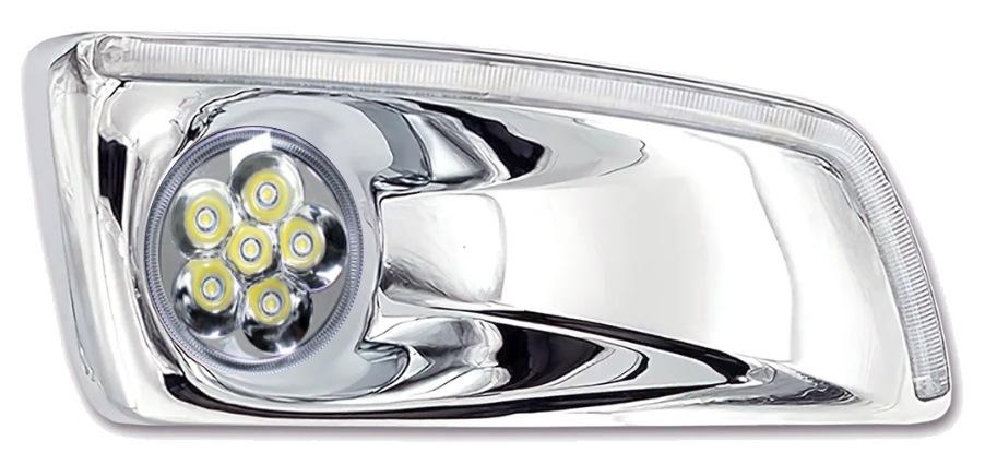 Kenworth T660 (2007-2017) - Fog Lamp Frame With Day Time Running Light & LED Fog Light