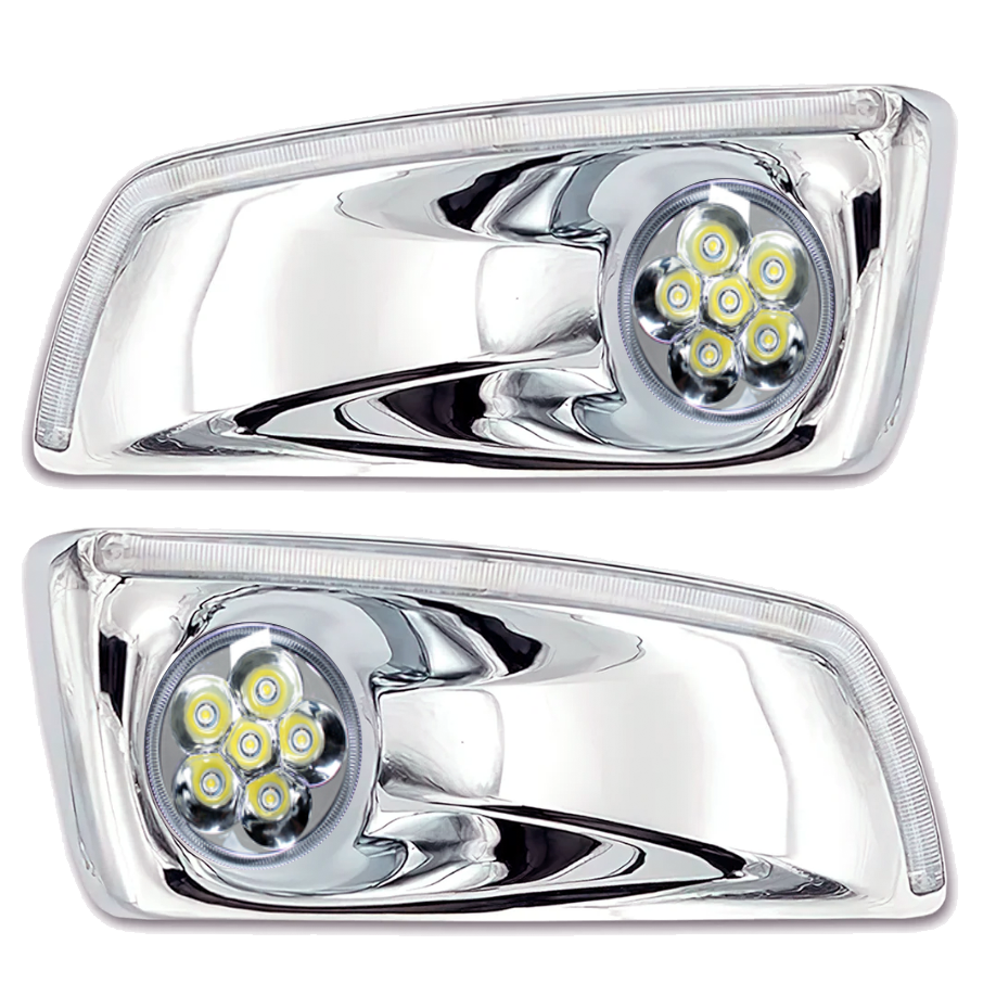 Kenworth T660 (2007-2017) - Fog Lamp Frame With Day Time Running Light & LED Fog Light