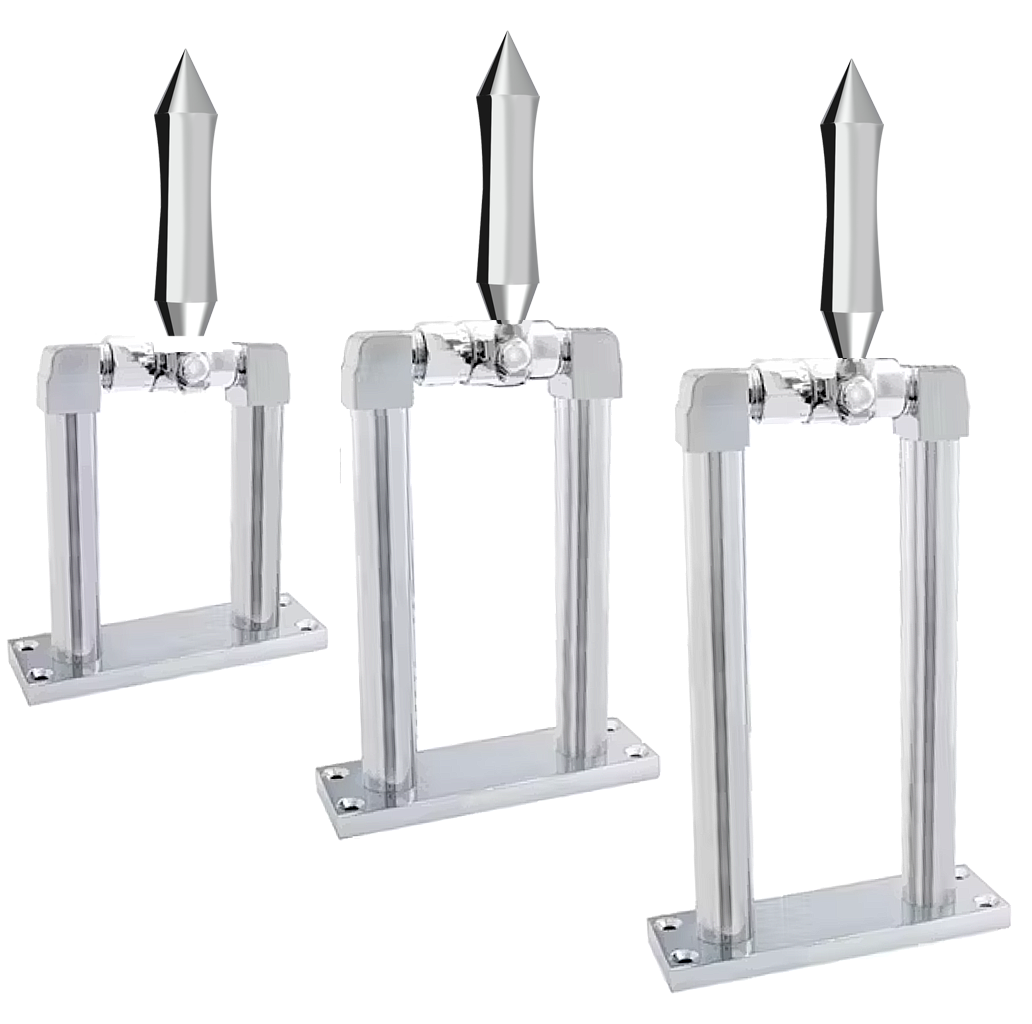 Air Valve Lever and Stand Set Chrome - Talladega