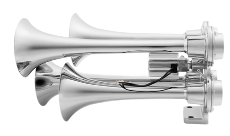 4 Trumpet Chrome Mini Train Horn