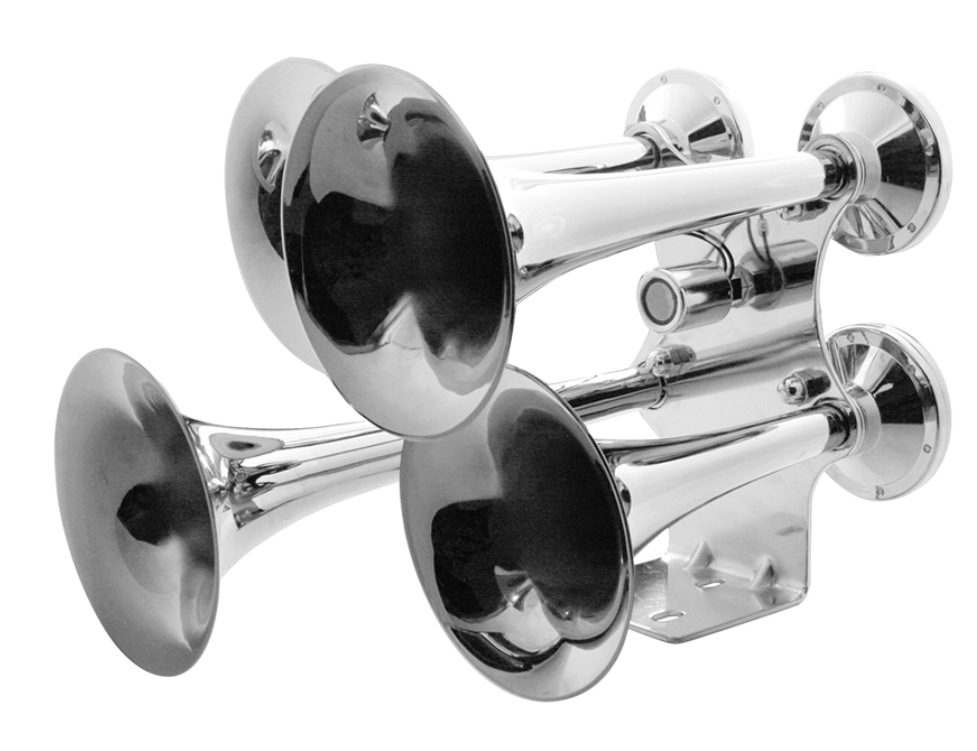 4 Trumpet Chrome Train Horn