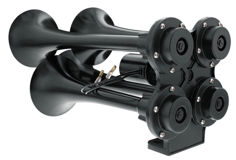 4 Trumpet Black Mini Train Horn